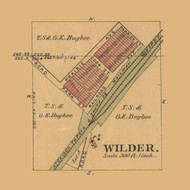 Wilder Village, Kansas 1886 Old Town Map Custom Print - Johnson Co.