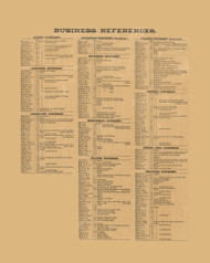 Business Directory, Kansas 1886 Old Town Map Custom Print - Johnson Co.