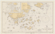 Deer Island Thoroughfare and Casco Passage 1935 - Old Map Nautical Chart AC Harbors 3 227 - Maine