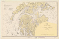 Fox Islands Thoroughfare 1945 - Old Map Nautical Chart AC Harbors 3 235 - Maine