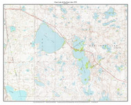 Clear Lake & Red Iron Lake 1970 - Custom USGS Old Topo Map - South Dakota