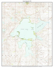 Enemy Swim Lake 1970 - Custom USGS Old Topo Map - South Dakota