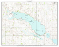 Lake Madison 1968 - Custom USGS Old Topo Map - South Dakota