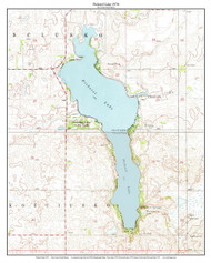 Pickerel Lake 1970 - Custom USGS Old Topo Map - South Dakota