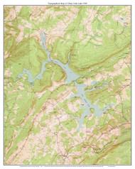 Deep Creek Lake  1949 - Custom USGS Old Topo Map - District of Columbia