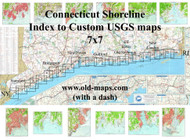 Connecticut Shoreline Index to Custom USGS maps  - Custom USGS Old Topo Map - Connecticut