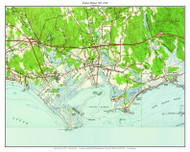 Clinton Harbor - Hammonasset Beach - 7x7 Coast 15 1951-1958 - Custom USGS Old Topo Map - Connecticut