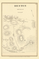 Benton Town, New Hampshire 1892 Old Town Map Reprint - Hurd State Atlas Grafton