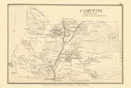 Campton Town, New Hampshire 1892 Old Town Map Reprint - Hurd State Atlas Grafton