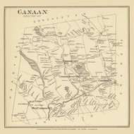 Canaan Town, New Hampshire 1892 Old Town Map Reprint - Hurd State Atlas Grafton