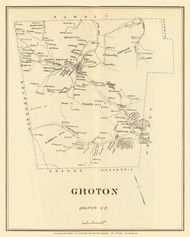 Groton Town, New Hampshire 1892 Old Town Map Reprint - Hurd State Atlas Grafton