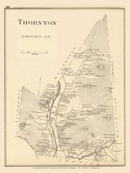 Thornton Town, New Hampshire 1892 Old Town Map Reprint - Hurd State Atlas Grafton