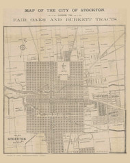 Stockton 1893 Richard - Old Map Reprint - California Cities