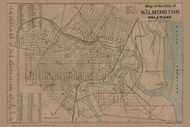 Wilmington 1797 Kaufmann - Old Map Reprint - Delaware Cities