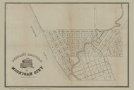 Michigan City 1837 Duncan - Old Map Reprint - Indiana Cities