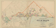 Duluth 1891 Albertson - Old Map Reprint - Minnesota/Cities