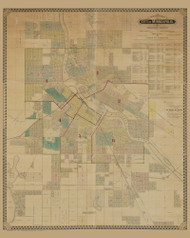 Minneapolis 1880 Abbott - Old Map Reprint - Minnesota/Cities