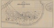 Atlantic City 1880 Fowler - Old Map Reprint - New Jersey Cities