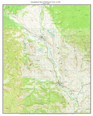Methow Valley - Winthrop & Twisp 1969 - Custom USGS Old Topo Map - Washington State 15x15