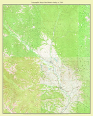 Methow Valley 1969 - Custom USGS Old Topo Map - Washington State 15x15