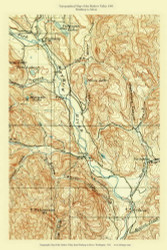 Methow Valley 1901 - Custom USGS Old Topo Map - Washington State 30 x 30