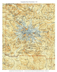 Mt Rainier 1924 - Custom USGS Old Topo Map - Washington State 30 x 30