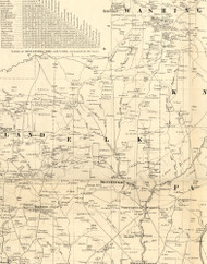 Elk Township, Pennsylvania 1865 Old Town Map Custom Print - Clarion Co. (BW)