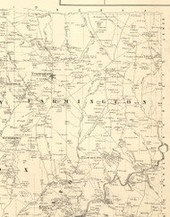 Farmington Township, Pennsylvania 1865 Old Town Map Custom Print - Clarion Co. (BW)