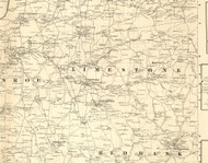Limestone Township, Pennsylvania 1865 Old Town Map Custom Print - Clarion Co. (BW)