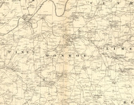 Monroe Township, Pennsylvania 1865 Old Town Map Custom Print - Clarion Co. (BW)