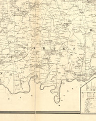 Porter Township, Pennsylvania 1865 Old Town Map Custom Print - Clarion Co. (BW)