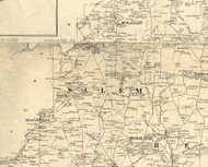 Salem Township, Pennsylvania 1865 Old Town Map Custom Print - Clarion Co. (BW)