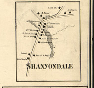 Shannondale - Clarion Co., Pennsylvania 1865 Old Town Map Custom Print - Clarion Co. (BW)