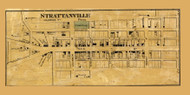 Strattanville - Clarion Township, Pennsylvania 1865 Old Town Map Custom Print - Clarion Co. (Color)
