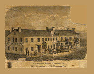 Alexander House - Clarion Township, Pennsylvania 1865 Old Town Map Custom Print - Clarion Co. (Color)