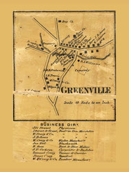 Greenville - Limestone Township, Pennsylvania 1865 Old Town Map Custom Print - Clarion Co. (Color)