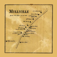 Millville - Red Bank Township, Pennsylvania 1865 Old Town Map Custom Print - Clarion Co. (Color)