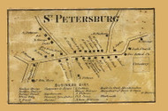 St Petersburg Village - Richland Township, Pennsylvania 1865 Old Town Map Custom Print - Clarion Co. (Color)