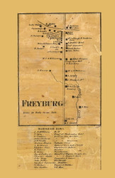 Freyburg - Washington Township, Pennsylvania 1865 Old Town Map Custom Print - Clarion Co. (Color)