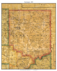 Farmington Township, Pennsylvania 1865 Old Town Map Custom Print - Clarion Co. (Color)