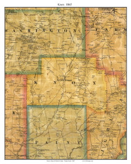 Knox Township, Pennsylvania 1865 Old Town Map Custom Print - Clarion Co. (Color)