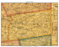 Limestone Township, Pennsylvania 1865 Old Town Map Custom Print - Clarion Co. (Color)