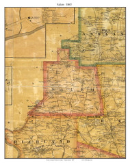 Salem Township, Pennsylvania 1865 Old Town Map Custom Print - Clarion Co. (Color)