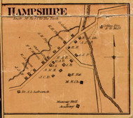 Hampshire Village, District No. 15, Tennessee 1878 Old Town Map Custom Print Maury Co.