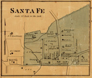 Santa Fe Village, District No. 18, Tennessee 1878 Old Town Map Custom Print Maury Co.