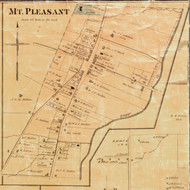 Mount Pleasant Village, District No. 13, Tennessee 1878 Old Town Map Custom Print Maury Co.