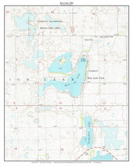 Rice Lake 1980 - Custom USGS Old Topo Map - North Dakota