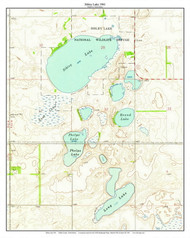 Sibley Lake 1961 - Custom USGS Old Topo Map - North Dakota