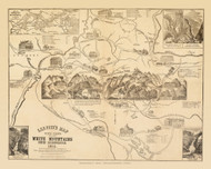 White Mountains 1859 - Leavitt - Old Map Reprint New Hampshire