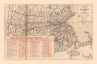 Massachusetts 1929 State Highway Map Reprint